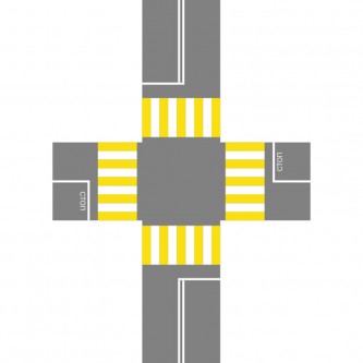 Имитация проезжей части «Перекресток» 5000х7000 мм