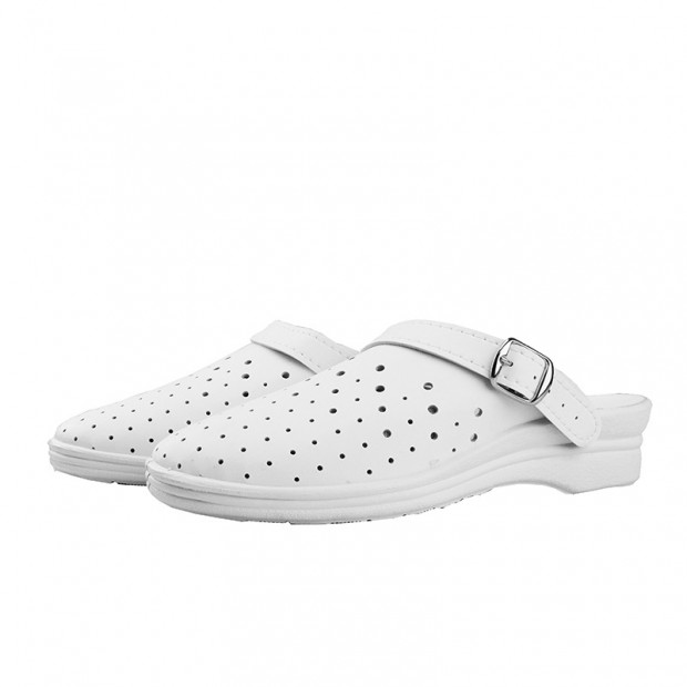 Сабо женские белые, искусственная кожа. (арт. 4-12-2) Сабо женские белые, искусственная кожа. (арт. 4-12-2)