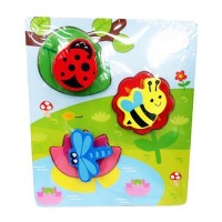 Деревянная рамка вкладыш Букашки 