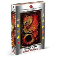 Деревянный пазл Контурный Красный дракон деталей HD20010 Hobby Day