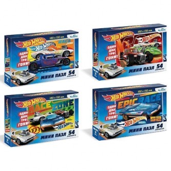 Пазл 54 Hot Wheels.Мини.в асс 06047