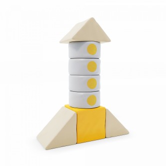 Мягкий игровой комплекс «Ракета», пастель