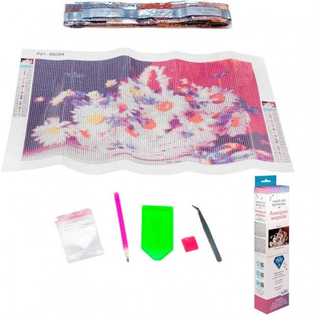 Набор для творчества Алмазные узоры.Голландский натюрморт.Нежный букет 30*40см 06094