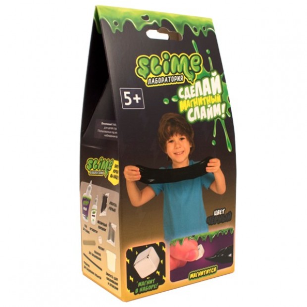 Лизун Slime Набор малый для мальчиков Лаборатория,черный магнитный 100гр. SS100-6 Лизун Slime Набор малый для мальчиков Лаборатория,черный магнитный 100гр. SS100-6