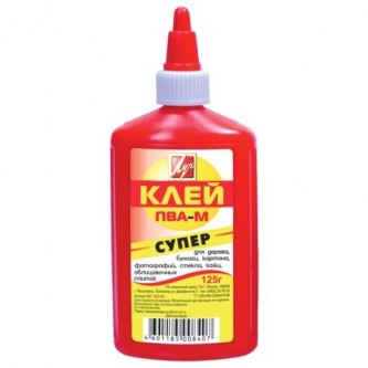 Клей ПВА-М 125гр Супер 20С 1333-08 /ЛУЧ/ Клей ПВА-М 125гр Супер 20С 1333-08 /ЛУЧ/