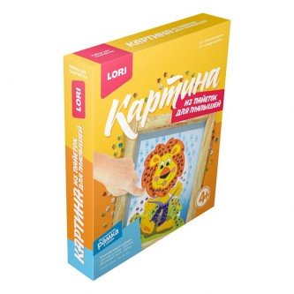 Набор для творчества Картина из пайеток Озорной львёнок Мкс-002 Lori Набор для творчества Картина из пайеток Озорной львёнок Мкс-002 Lori