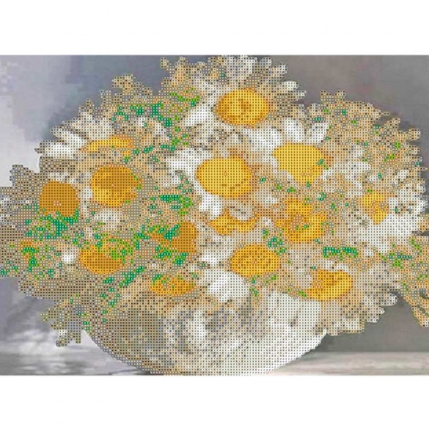 Набор для творчества Алмазная мозаика 5D Ромашки 40*50 см,без подрамника,частичное заполнение 80901А