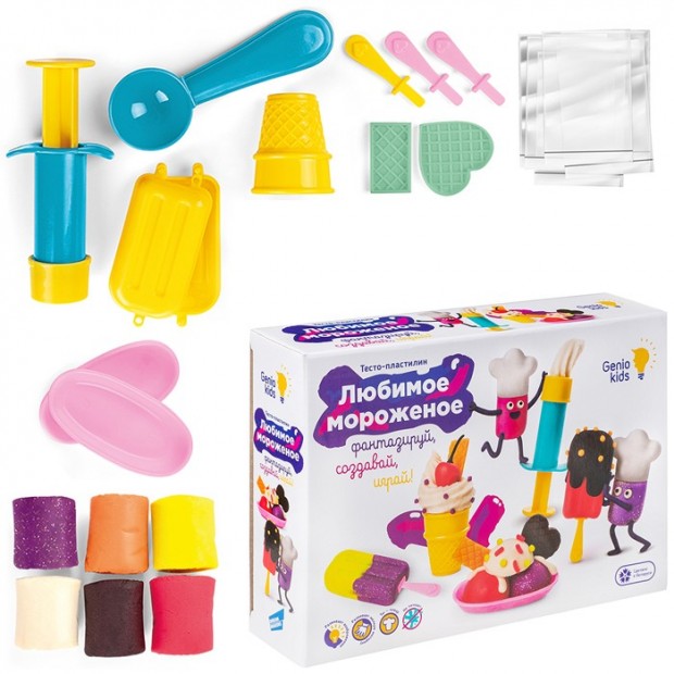 Набор для творчества Для лепки «Любимое мороженое» ТА2004 /Genio Kids Набор для творчества Для лепки «Любимое мороженое» ТА2004 /Genio Kids