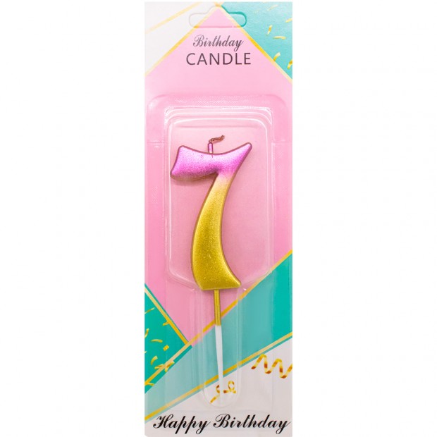 Свеча для торта Цифра 7 141V-414 Свеча для торта Цифра 7 141V-414