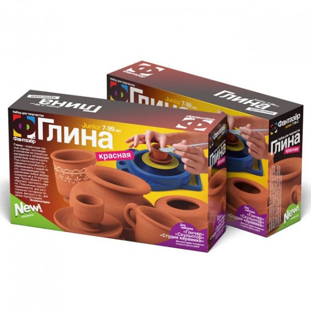 Набор для творчества Гончар Глина красная 217012 Фантазер