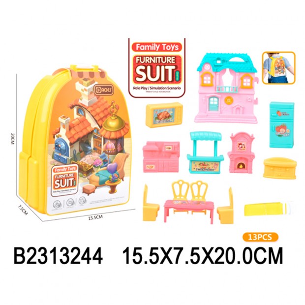 Набор мебели 013-26 в чемодане Набор мебели 013-26 в чемодане