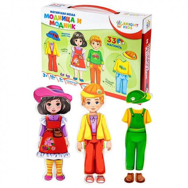 Игра Модница и Модник.Магнитная мода ИН-2423 BRIGHT KIDS Игра Модница и Модник.Магнитная мода ИН-2423 BRIGHT KIDS
