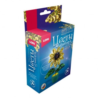 Набор для творчества Цветы из пайеток Подсолнух Цв-023 Набор для творчества Цветы из пайеток Подсолнух Цв-023