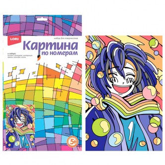 Набор для творчества Картина по номерам для малышей АНИМЕ 