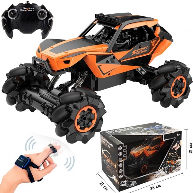 Джип на радиоуправлении Young Racer MK666-647SA оранжевый, управление от руки в кор.