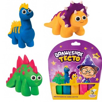 Набор для творчества Тесто для лепки Волшебное тесто 250 гр. Динозаврики VT012 Набор для творчества Тесто для лепки Волшебное тесто 250 гр. Динозаврики VT012