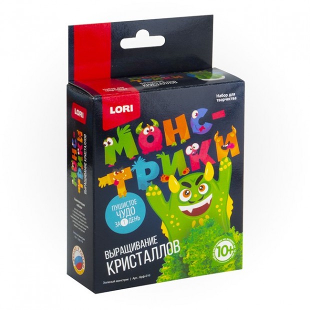 Набор для творчества Выращивание кристаллов.Монстрики.Зеленый монстрик Крф-016 Lori Набор для творчества Выращивание кристаллов.Монстрики.Зеленый монстрик Крф-016 Lori