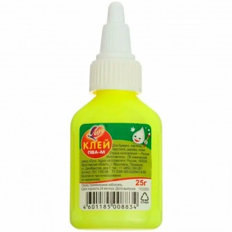 Клей ПВА-М 25 гр. в желтом флаконе 20С 1350-08 /ЛУЧ/