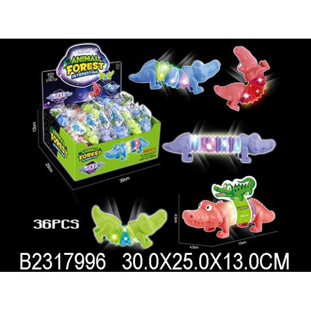 Игрушка антистресс 6028-SS Крокодил с подсветкой