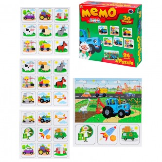 Игра Синий трактор Мемо+Пазл 24 эл. ИН-5778 Игра Синий трактор Мемо+Пазл 24 эл. ИН-5778