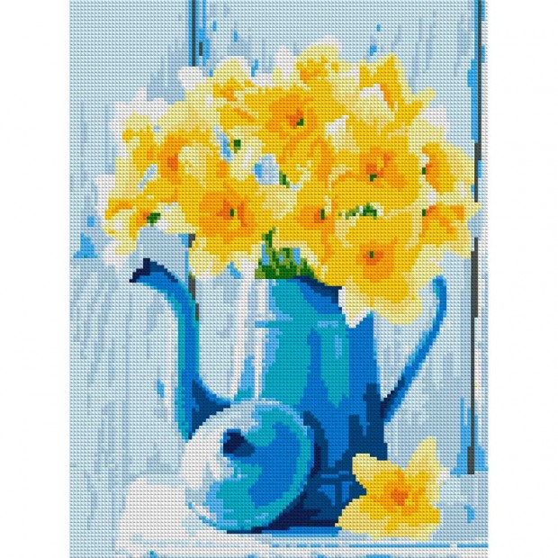 Набор для творчества Алмазная мозаика 30*40 см полное заполнение Нарциссы Ам-033 LORI