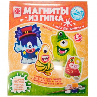 Набор для творчества Магниты из гипса 4 в 1 Монстрики Многоежки 707714 Фантазёр Набор для творчества Магниты из гипса 4 в 1 Монстрики Многоежки 707714 Фантазёр