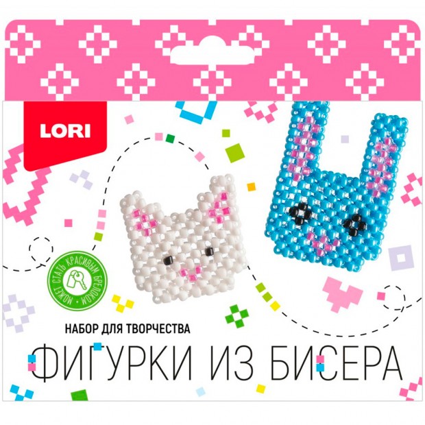 Набор для творчества Фигурки из бисера.Котенок, зайчонок Бис-102 Lori. Набор для творчества Фигурки из бисера.Котенок, зайчонок Бис-102 Lori.