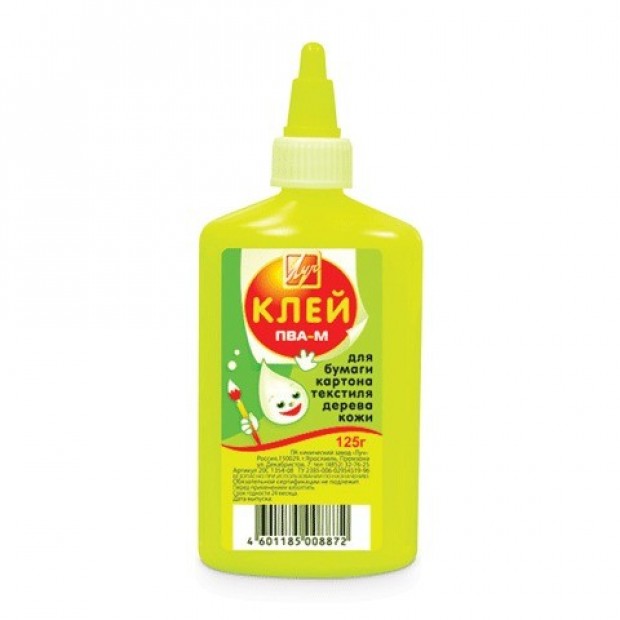 Клей ПВА-М 125гр 20С 1354-08 /ЛУЧ/ Клей ПВА-М 125гр 20С 1354-08 /ЛУЧ/