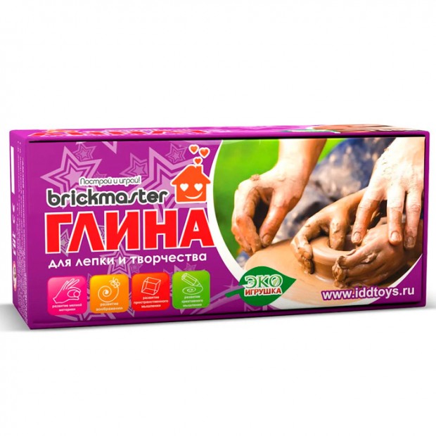 Набор для творчества Глина д/лепки и творчества Голубая 500гр. 005