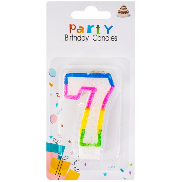 Свеча для торта Цифра 7 1212-7 141V-394