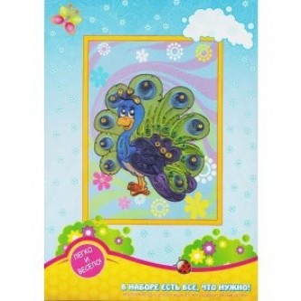 Набор для творчества Квиллинг Павлин QW-8 СТОК Набор для творчества Квиллинг Павлин QW-8 СТОК