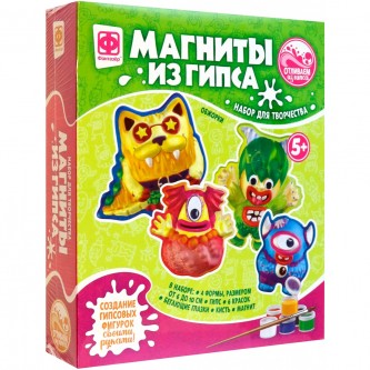 Набор для творчества Магниты из гипса 4 в 1 Монстрики Обжорки 707713 Фантазёр Набор для творчества Магниты из гипса 4 в 1 Монстрики Обжорки 707713 Фантазёр