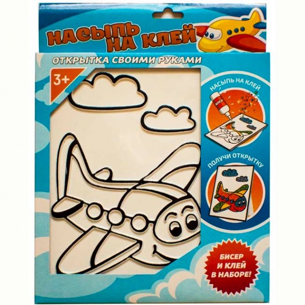 Набор для творчества Насыпь - На клей Самолет Набор для творчества Насыпь - На клей Самолет