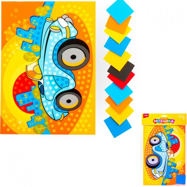 Набор для творчества Мозаика мягкая Машинка.Большой набор Кэ-009 Набор для творчества Мозаика мягкая Машинка.Большой набор Кэ-009