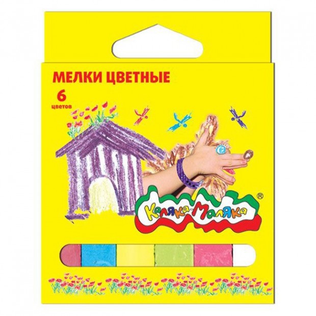 Мел цветной 6 шт Каляка-маляка МЦКМ06