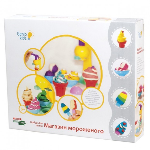 Набор для творчества Тесто для лепки Магазин мороженого TA1035V /Genio Kids Набор для творчества Тесто для лепки Магазин мороженого TA1035V /Genio Kids