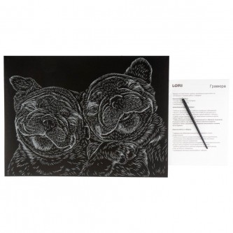 Набор для творчества Скретчинг 30*40см Неоновые животные.Классика 