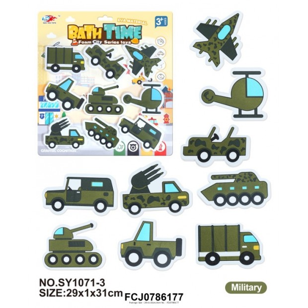 Набор для купания 1071-3SY Армия стикеры на блист. СТОК Набор для купания 1071-3SY Армия стикеры на блист. СТОК