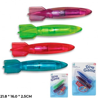 Игрушка для купания CY-A106X2 ракета с подсветкой на блист.