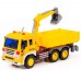 Автомобиль Сити бортовой с ковшом инерционный со светом и звуком жёлтый в коробке 95992