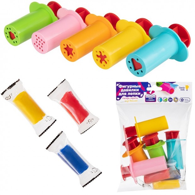 Набор для творчества Фигурные давилки для лепки ТА2011 /Genio Kids Набор для творчества Фигурные давилки для лепки ТА2011 /Genio Kids