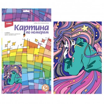 Набор для творчества Картина по номерам для малышей АНИМЕ 