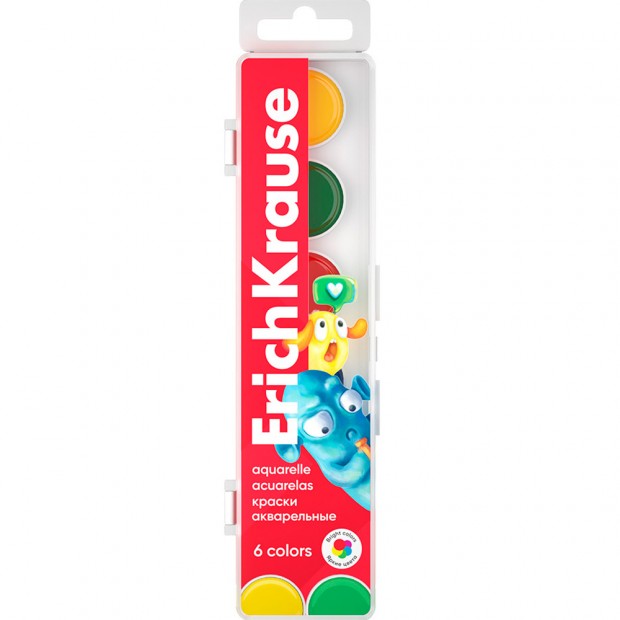 Акварель 6 цв. Jolly Friends 61365 /Erich Krause/ Акварель 6 цв. Jolly Friends 61365 /Erich Krause/