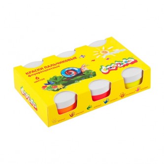 Краски пальчиковые 6 цв. 60мл. Каляка-маляка флуор. ПФККМ6 Краски пальчиковые 6 цв. 60мл. Каляка-маляка флуор. ПФККМ6