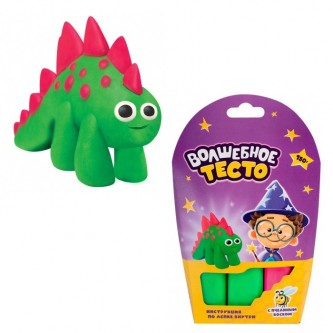 Набор для творчества Тесто для лепки Волшебное тесто 150 гр. Динозавр зеленый VT009 Набор для творчества Тесто для лепки Волшебное тесто 150 гр. Динозавр зеленый VT009