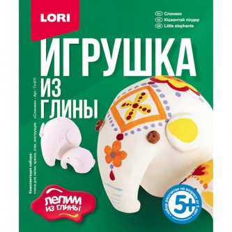 Набор для творчества Игрушка из глины Слоники Гл-011 LORI Набор для творчества Игрушка из глины Слоники Гл-011 LORI