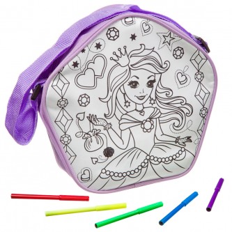 Набор для творчества Сумка для раскрашивания BONDIBON, ПРИНЦЕССА, пятиугольная, 24х22 см. ВВ3054 Набор для творчества Сумка для раскрашивания BONDIBON, ПРИНЦЕССА, пятиугольная, 24х22 см. ВВ3054