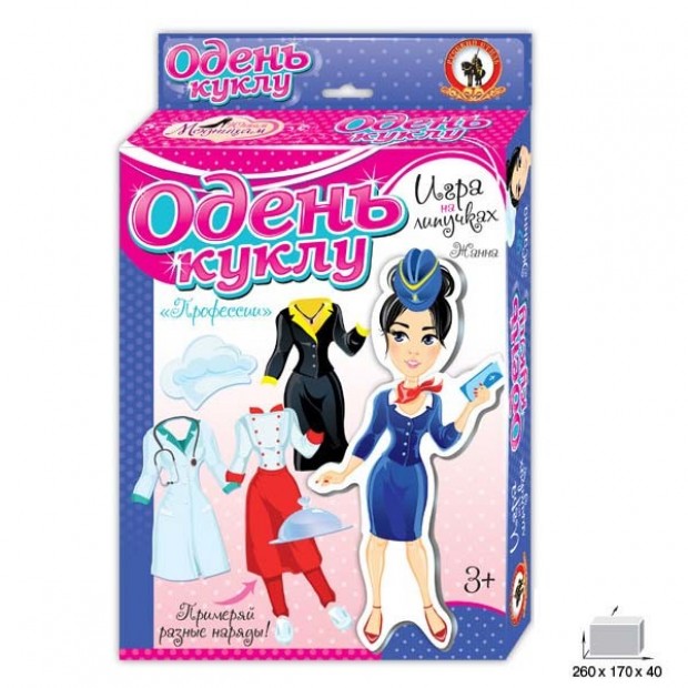 Игра Одень куклу Жанна.Профессии на липучках 03177 Игра Одень куклу Жанна.Профессии на липучках 03177