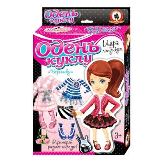 Игра Одень куклу Наряды для Вероники на липучках 03171 Игра Одень куклу Наряды для Вероники на липучках 03171