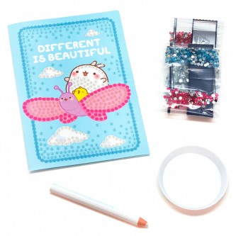 Набор для творчества Алмазные узоры. Открытка. Летнее приключение. Molang.07527 Набор для творчества Алмазные узоры. Открытка. Летнее приключение. Molang.07527